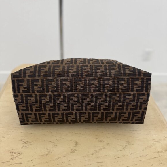 Authentic Fendi Zucca Tobacco Large Hobo Bag with Yellow Handle - Pre-Loved - Picture 8 of 16